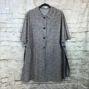 VINTAGE A Jacs Cotton Cape Lined Jacket button open sides